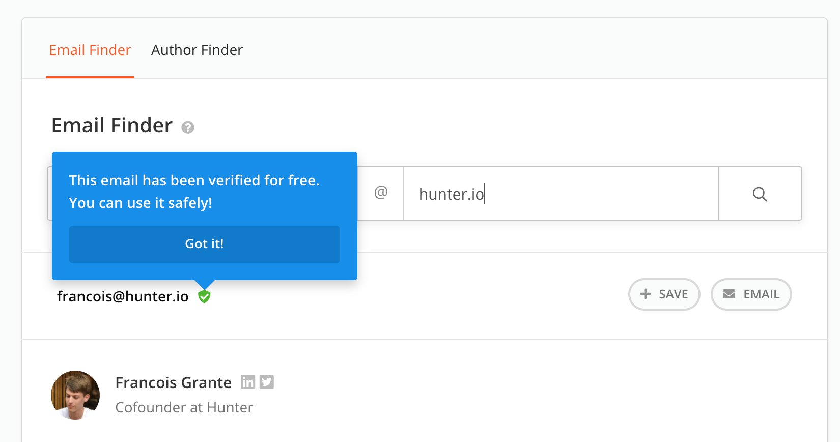 Use Email Finder 2