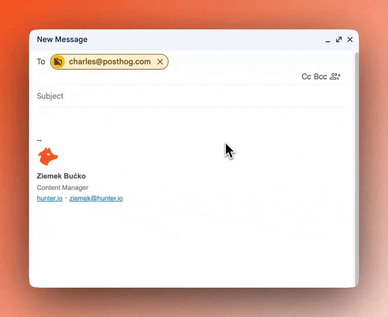 Checking if the email address exist with people chip function in Gmail.