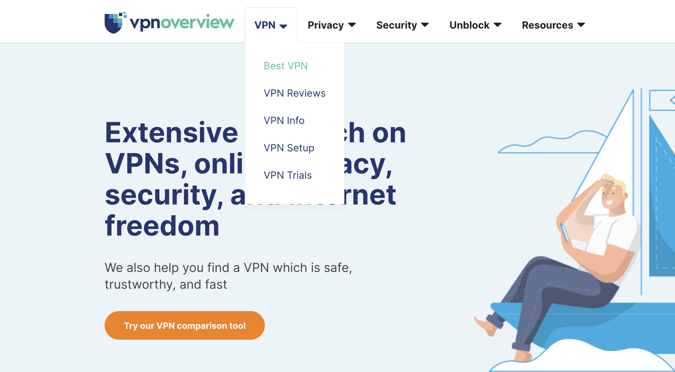 affiliate site main nav