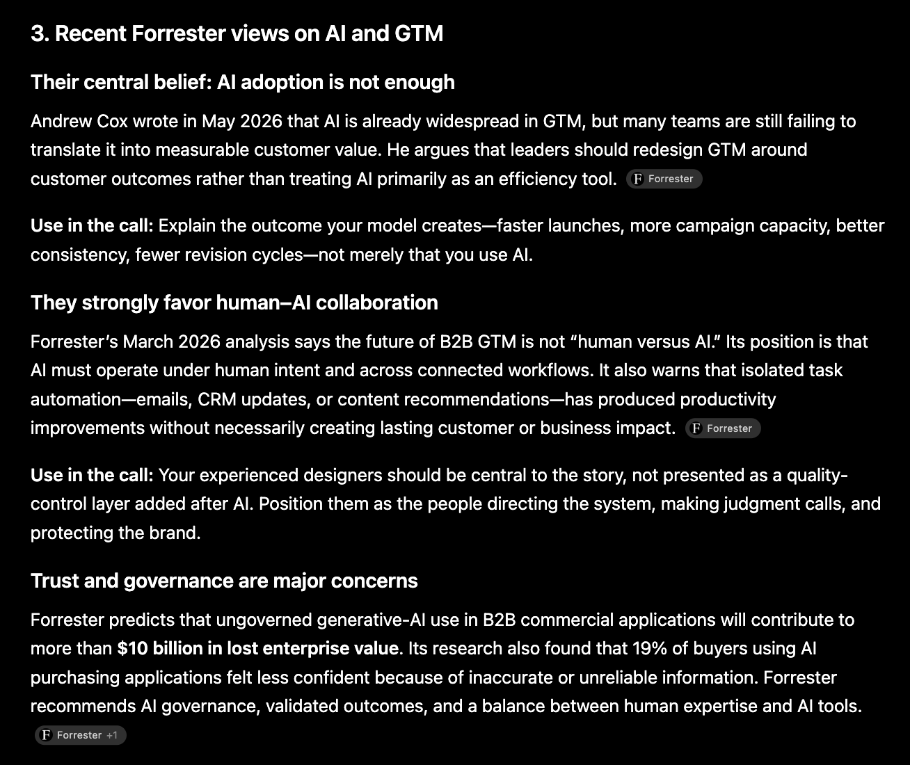 Contextual response from ChatGPT about your prospect