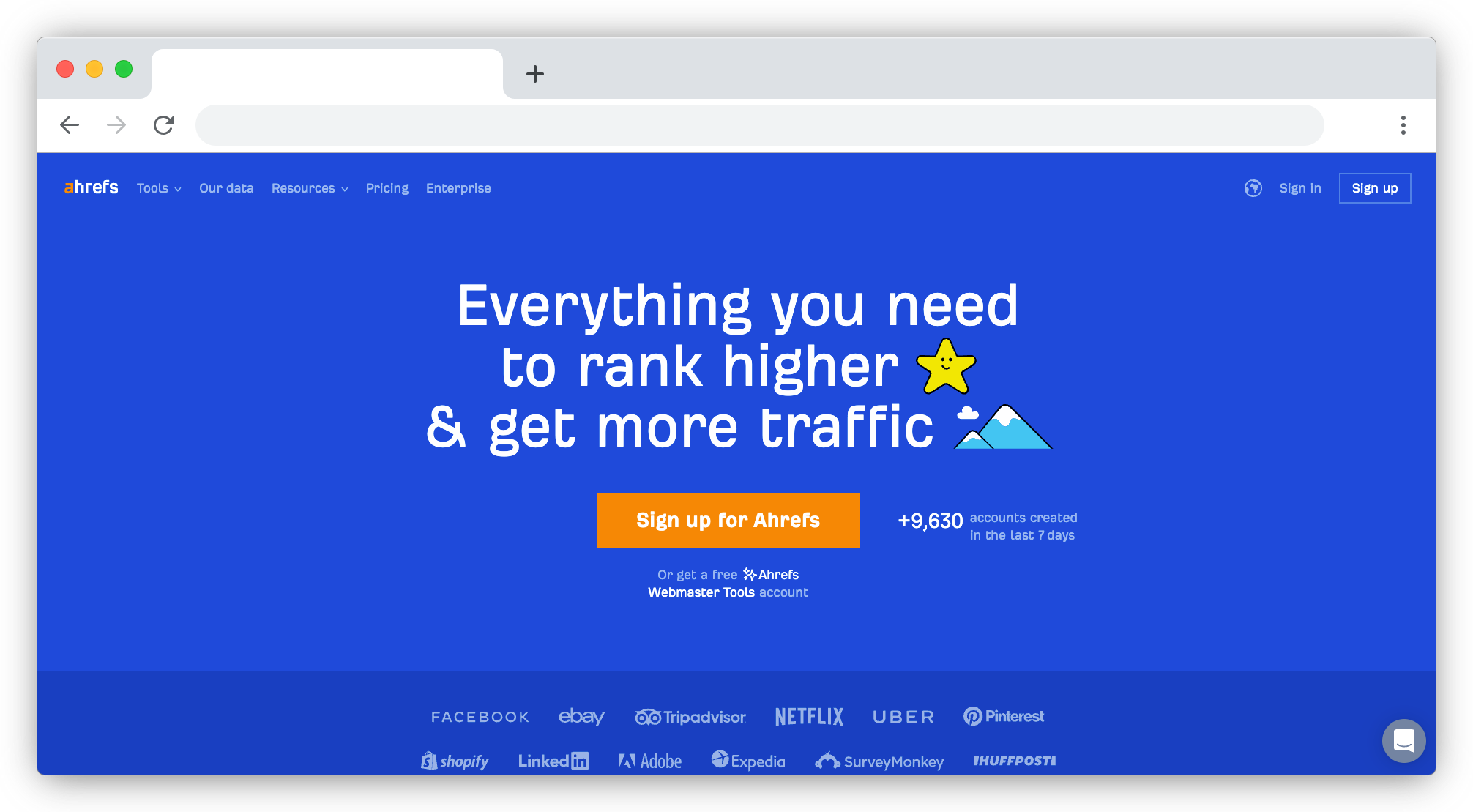 Ahrefs screenshot