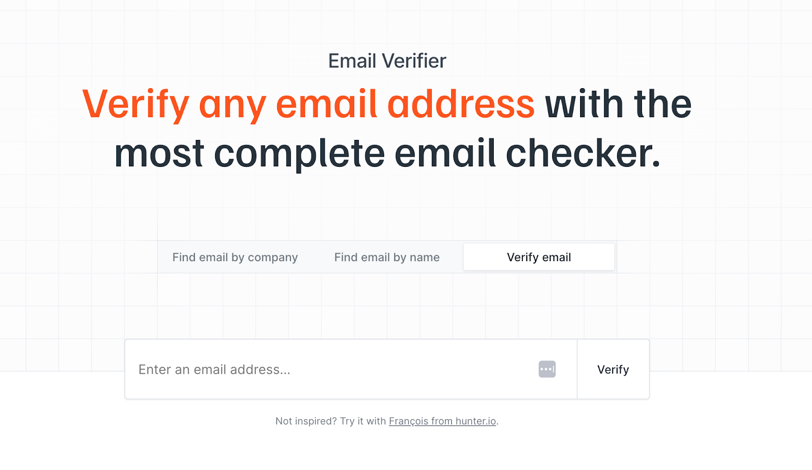 Hunter's email verifier