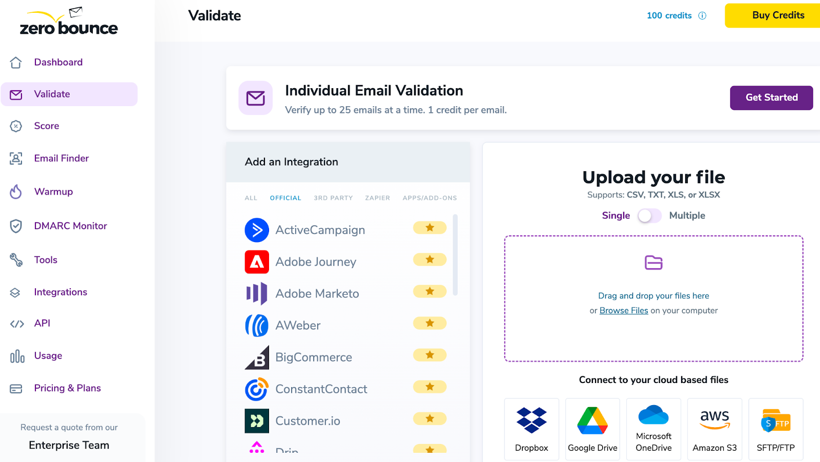 Zerobounce email verifier