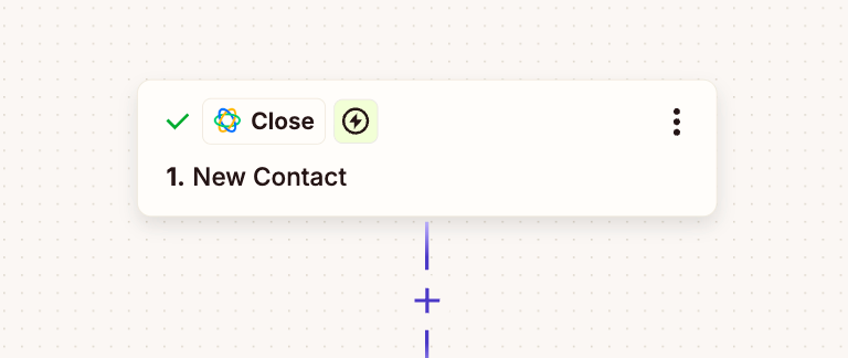 Zap triggers when a new contact in Close is added