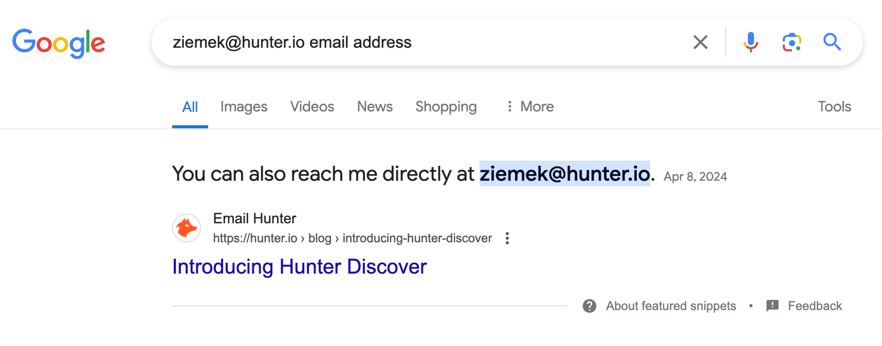 Finding email address using Google search engine.