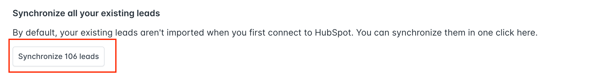 A bulk synchronization option in Hunter