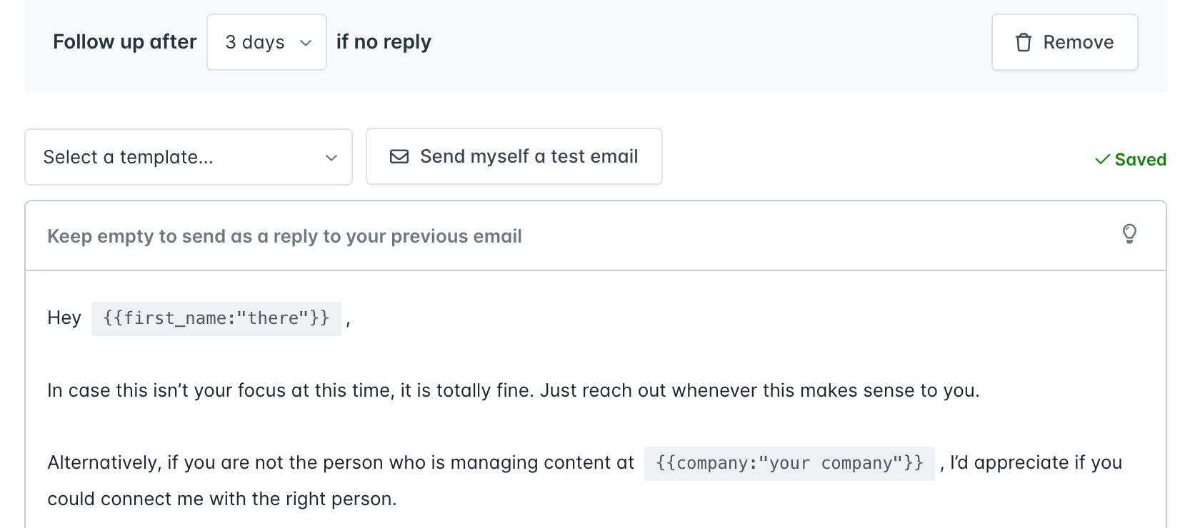 a follow-up email that uses the rejection-then-retreat technique