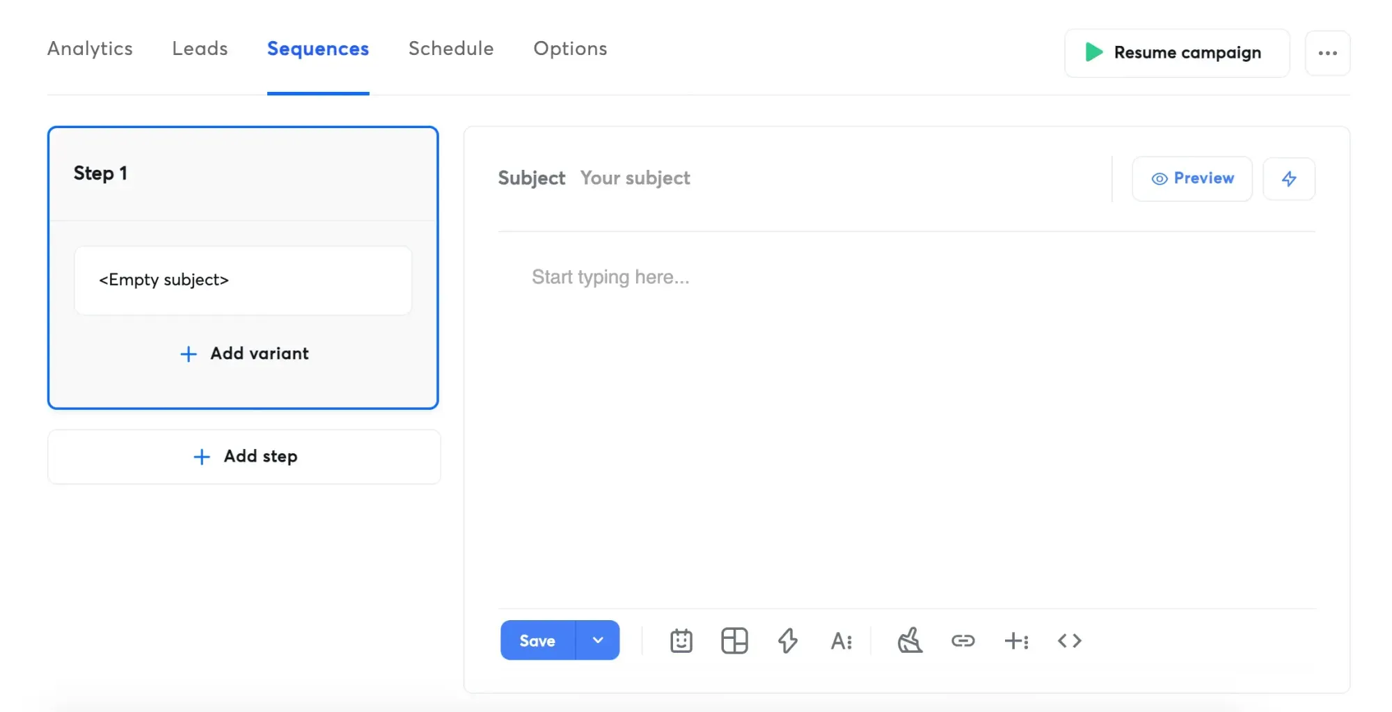 Instantly email sequencer