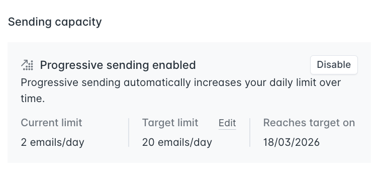 Improve the deliverability of your emails with progressive sending