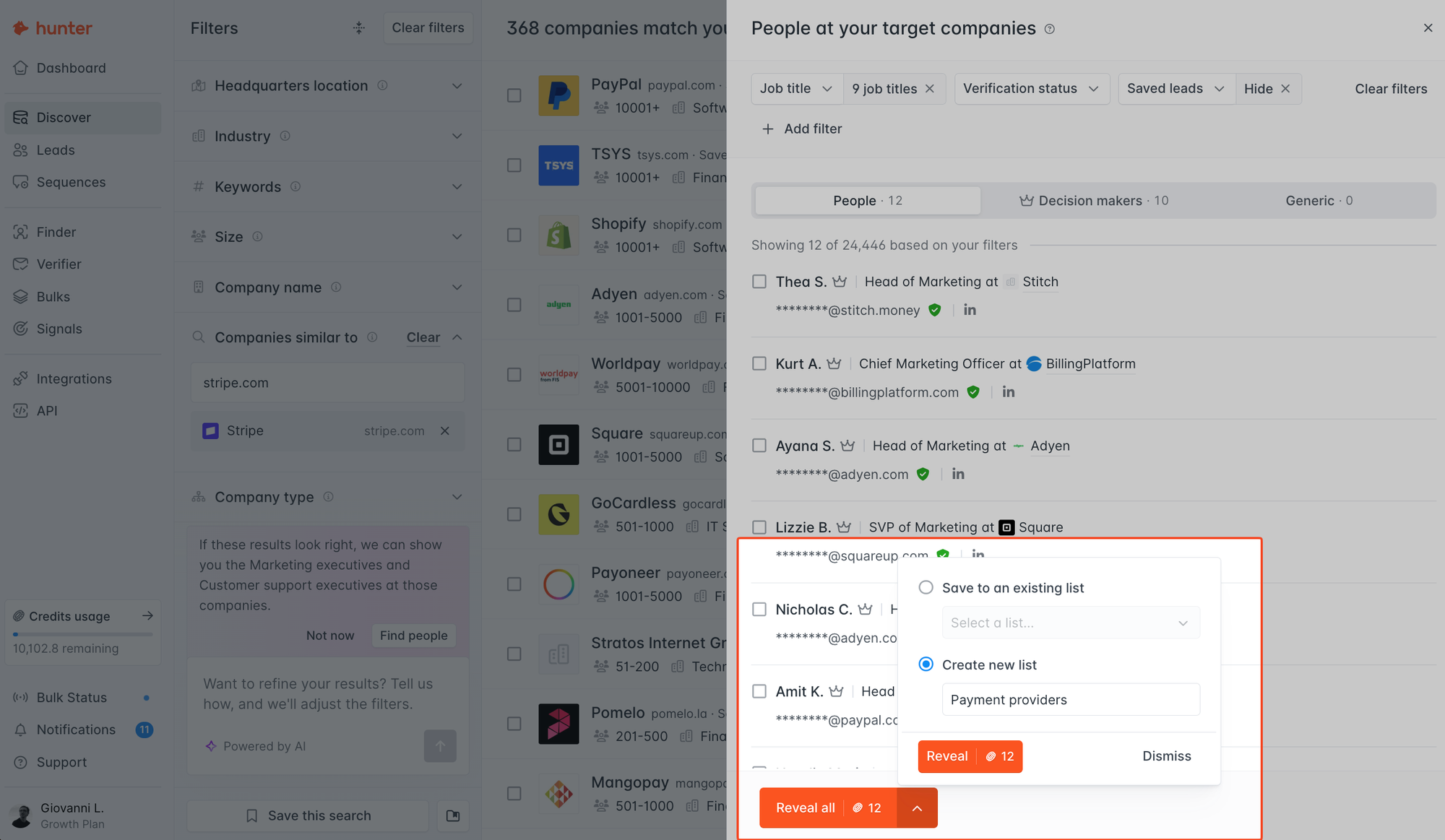 Reveal the emails of your leads