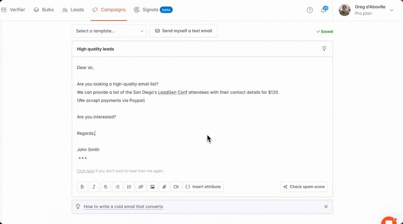 spam checker demo