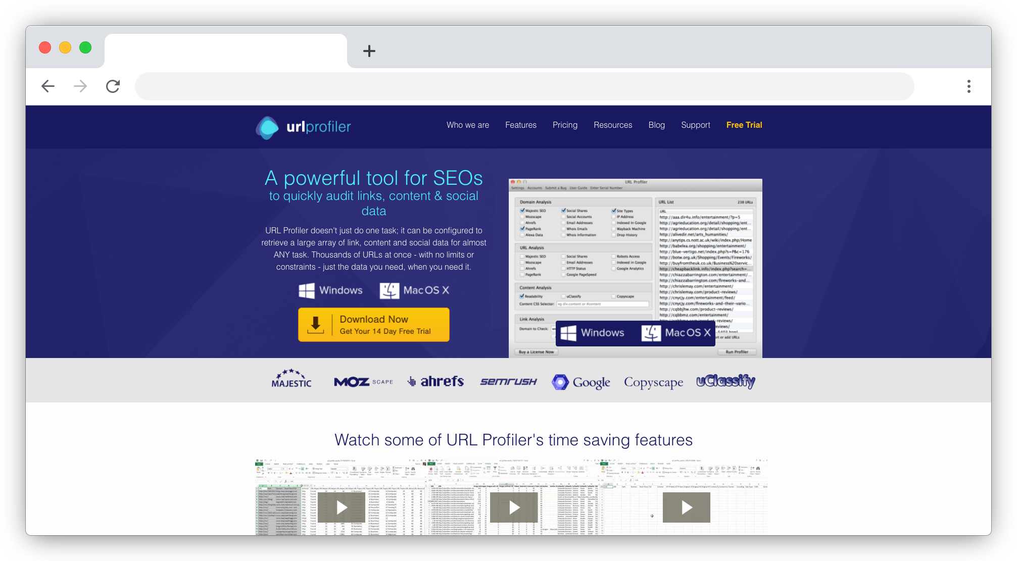 URL Profiler screenshot